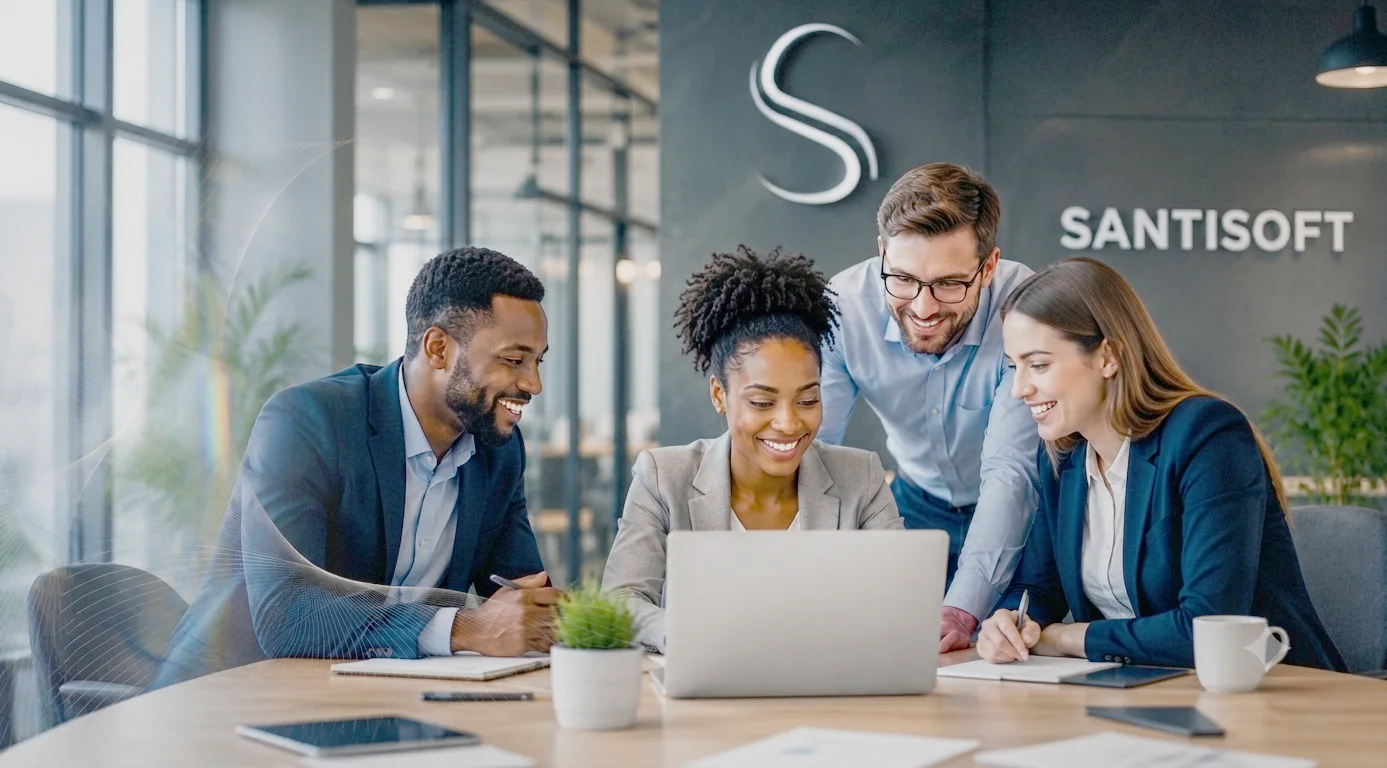 SANTISOFT technology team collaborating on innovative digital solutions